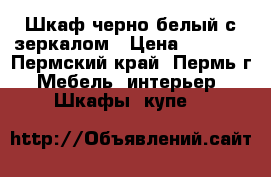 Шкаф черно-белый с зеркалом › Цена ­ 5 000 - Пермский край, Пермь г. Мебель, интерьер » Шкафы, купе   